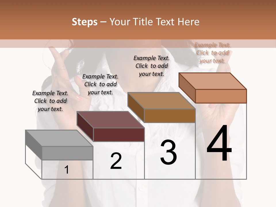 African American Businesswoman Smiling Showing Fingers Crossed PowerPoint Template