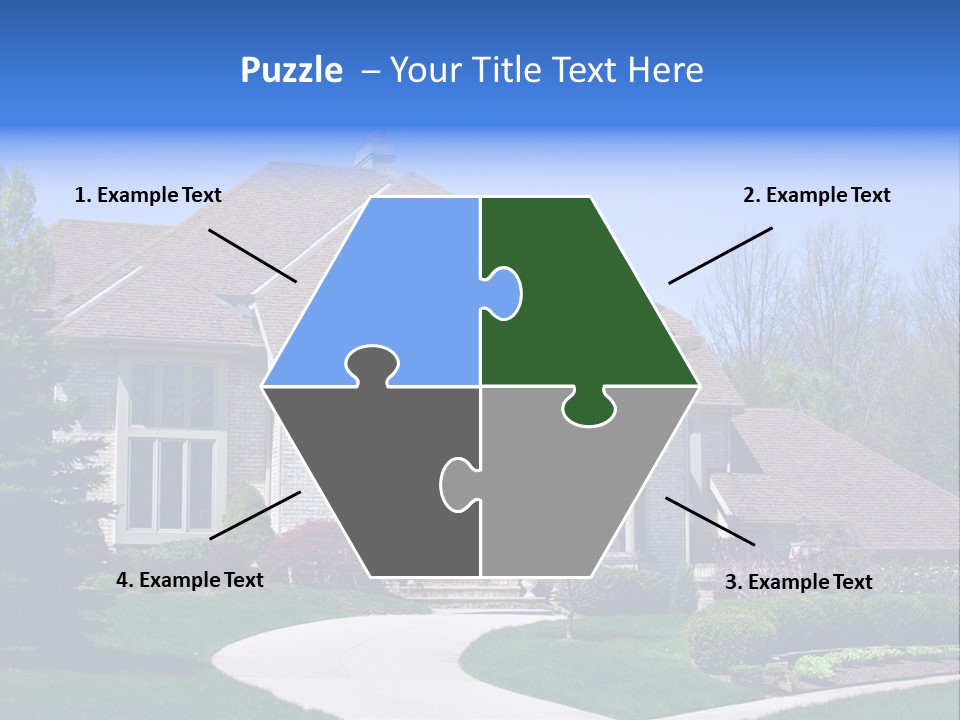 A Large House With A Fountain In Front Of It PowerPoint Template