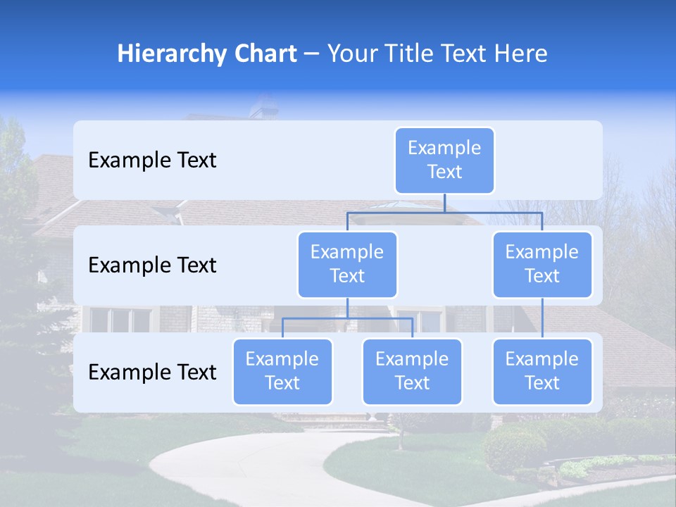 A Large House With A Fountain In Front Of It PowerPoint Template