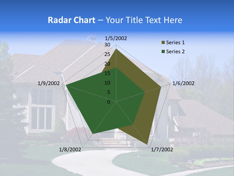 A Large House With A Fountain In Front Of It PowerPoint Template