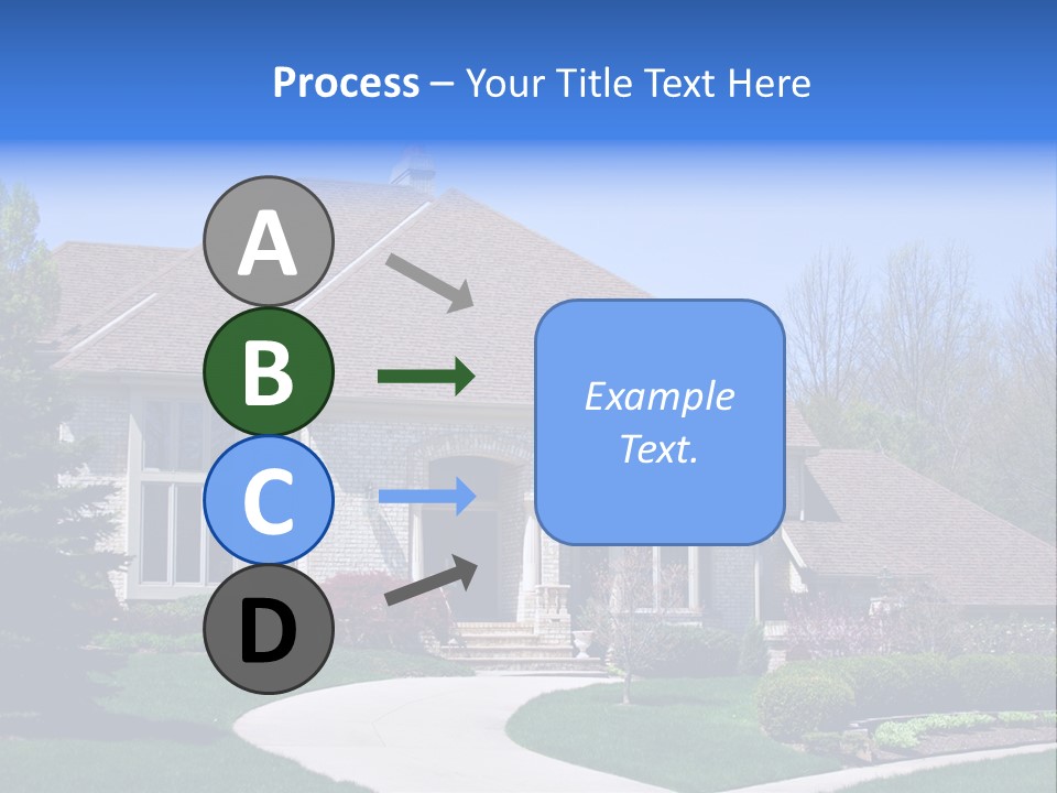 A Large House With A Fountain In Front Of It PowerPoint Template