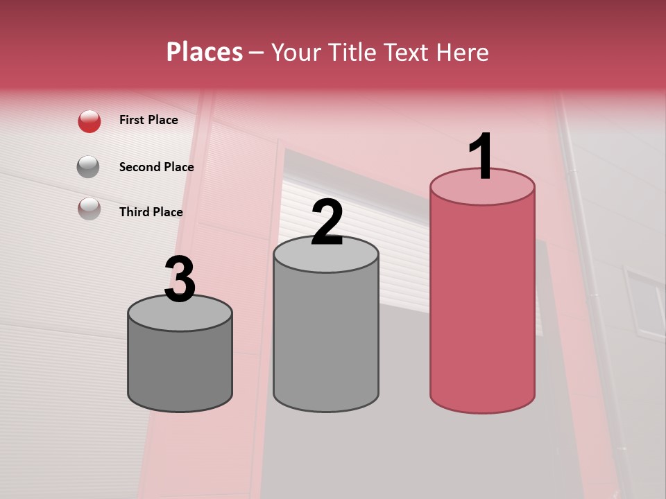 Open Door Of The Modern Industrial Storage Warehouse PowerPoint Template