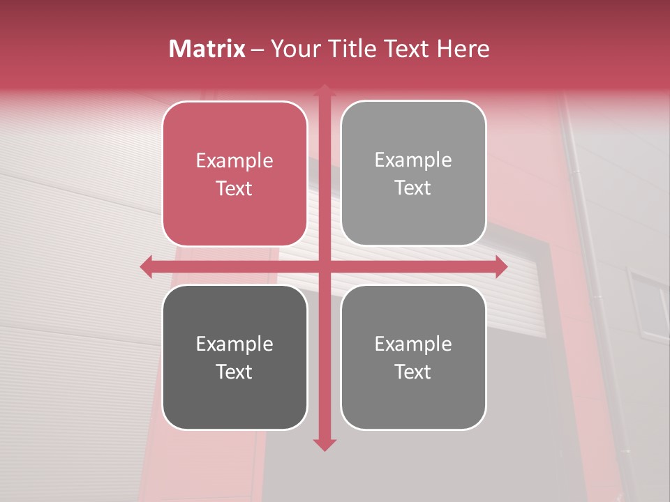 Open Door Of The Modern Industrial Storage Warehouse PowerPoint Template