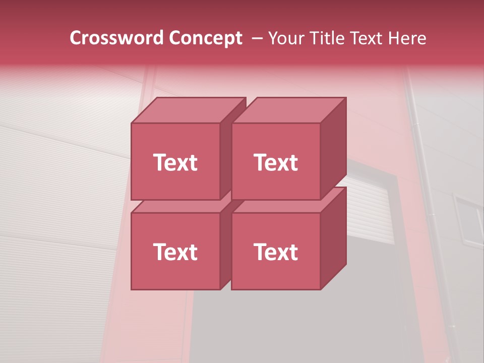 Open Door Of The Modern Industrial Storage Warehouse PowerPoint Template