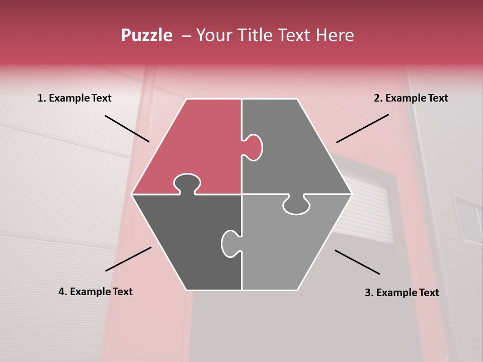 Open Door Of The Modern Industrial Storage Warehouse PowerPoint Template