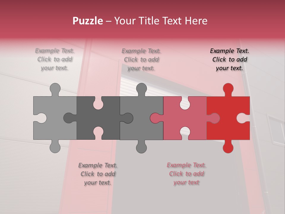 Open Door Of The Modern Industrial Storage Warehouse PowerPoint Template