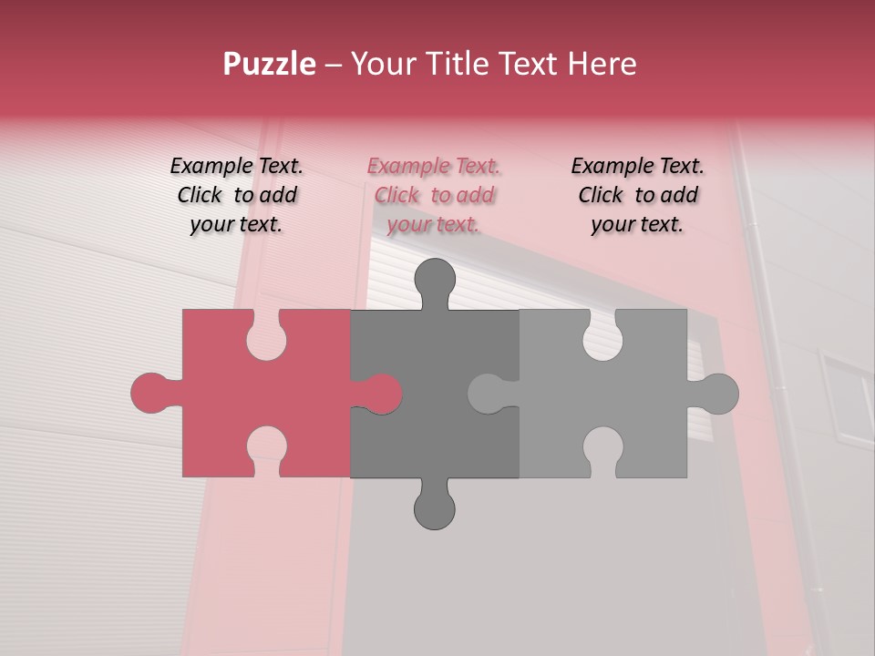 Open Door Of The Modern Industrial Storage Warehouse PowerPoint Template