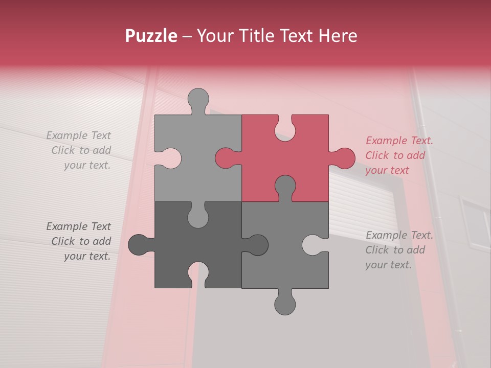 Open Door Of The Modern Industrial Storage Warehouse PowerPoint Template