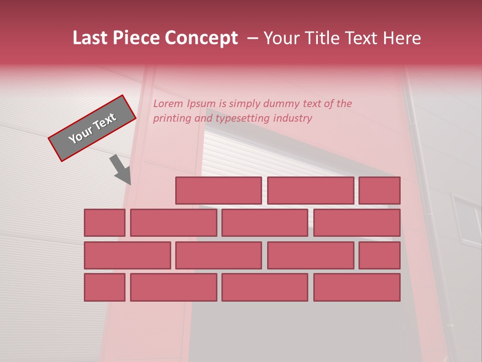 Open Door Of The Modern Industrial Storage Warehouse PowerPoint Template