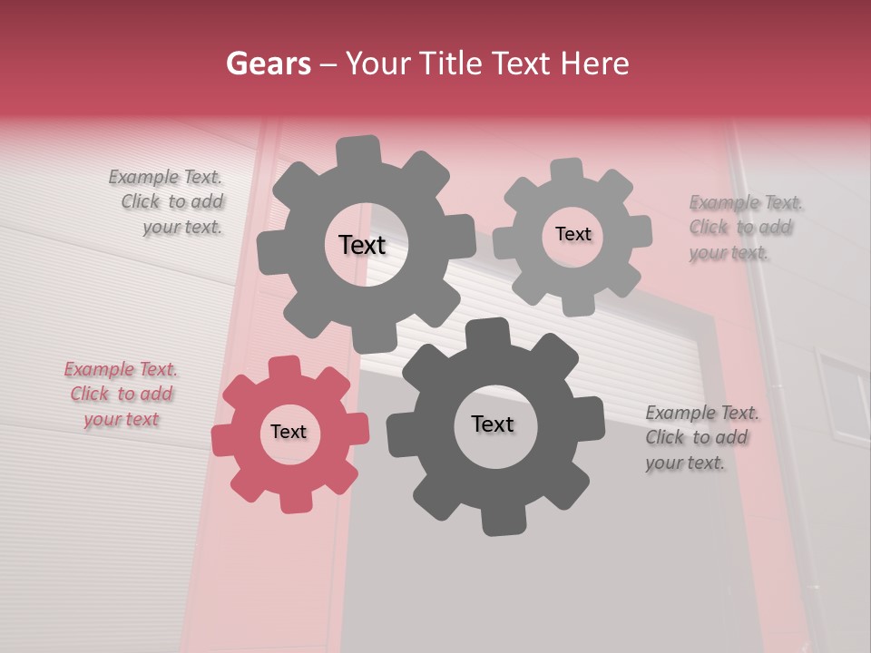 Open Door Of The Modern Industrial Storage Warehouse PowerPoint Template