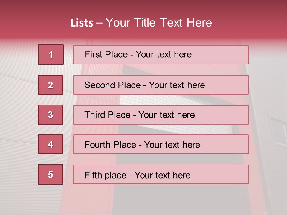 Open Door Of The Modern Industrial Storage Warehouse PowerPoint Template