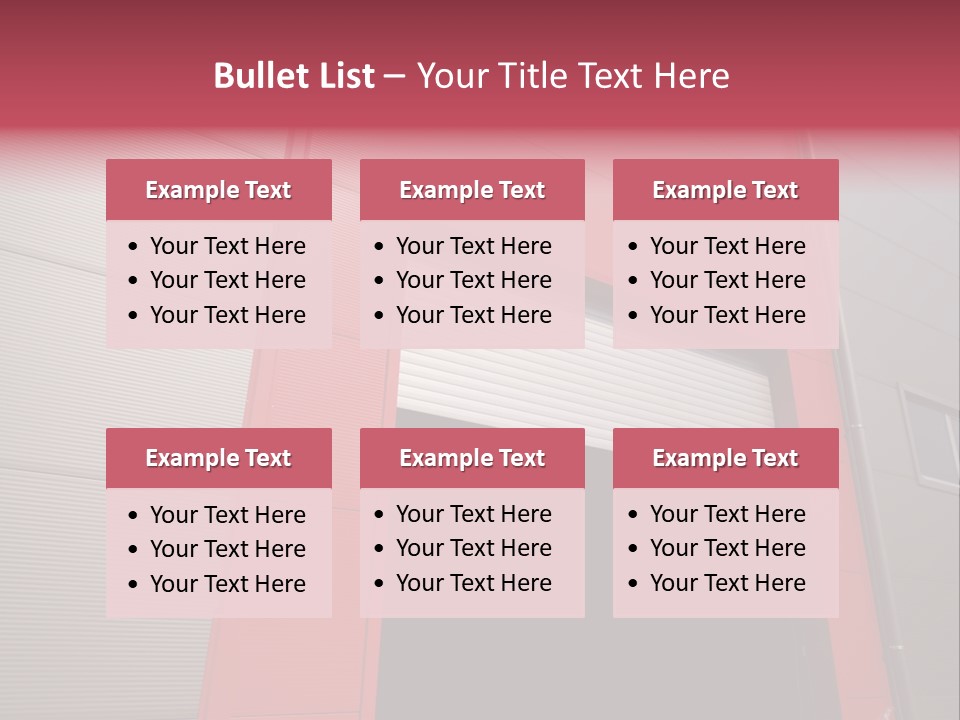 Open Door Of The Modern Industrial Storage Warehouse PowerPoint Template