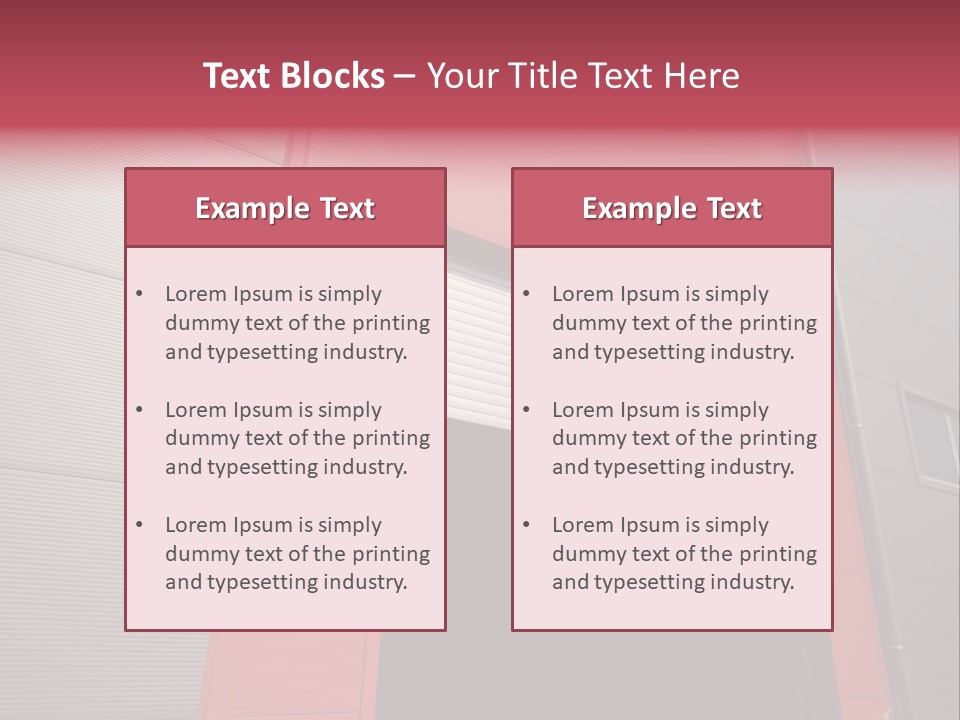 Open Door Of The Modern Industrial Storage Warehouse PowerPoint Template