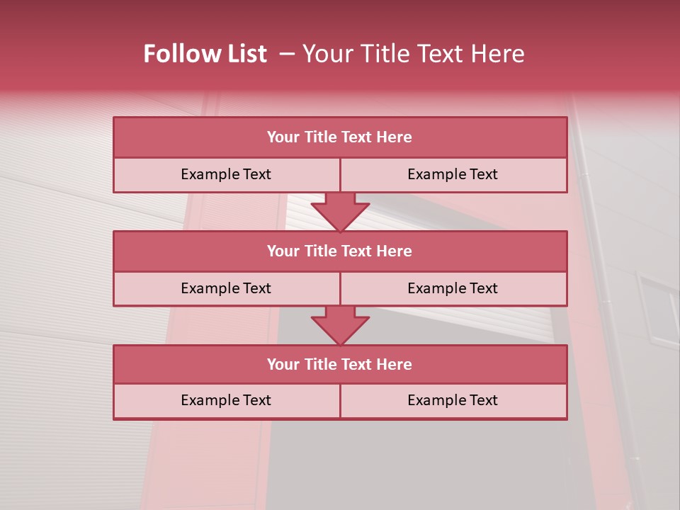 Open Door Of The Modern Industrial Storage Warehouse PowerPoint Template