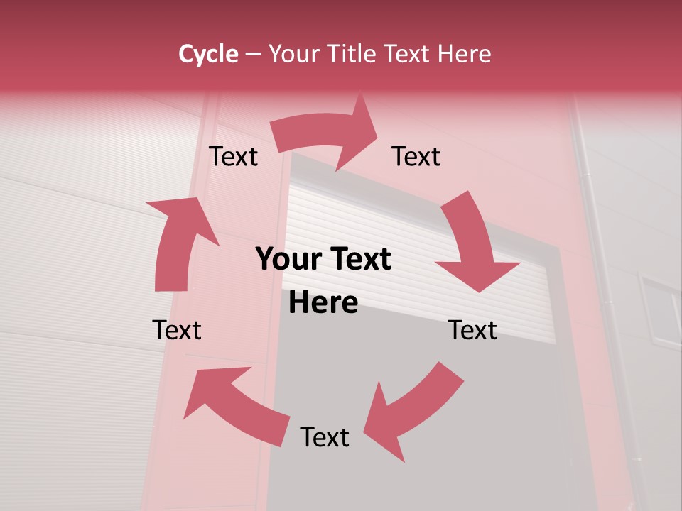 Open Door Of The Modern Industrial Storage Warehouse PowerPoint Template