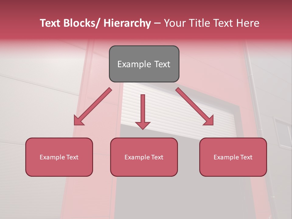 Open Door Of The Modern Industrial Storage Warehouse PowerPoint Template