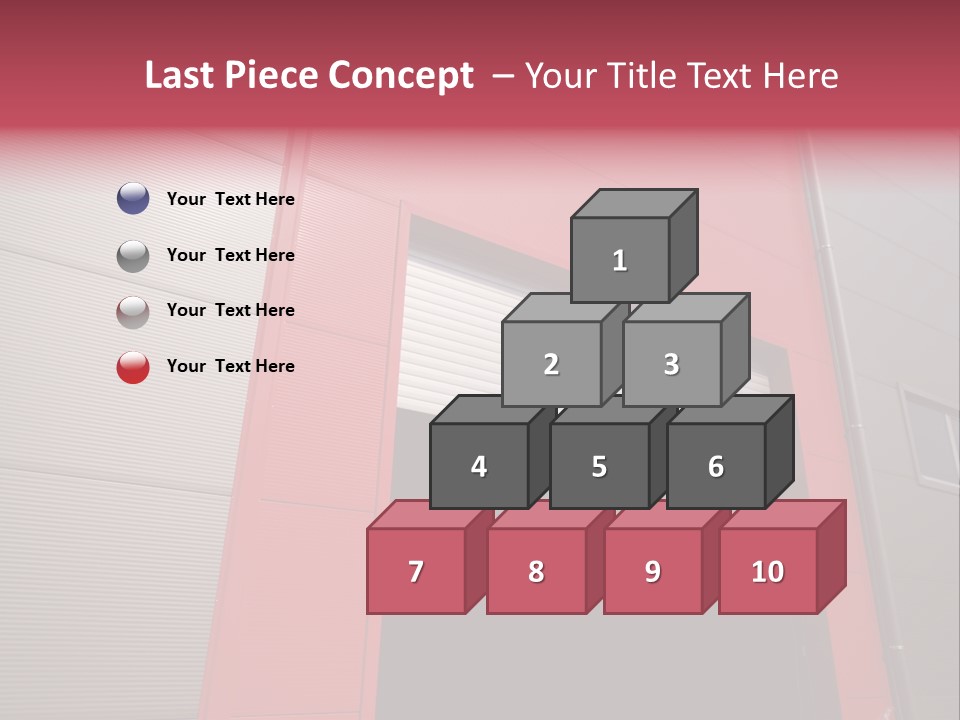 Open Door Of The Modern Industrial Storage Warehouse PowerPoint Template