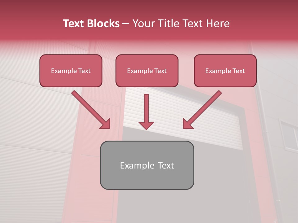 Open Door Of The Modern Industrial Storage Warehouse PowerPoint Template