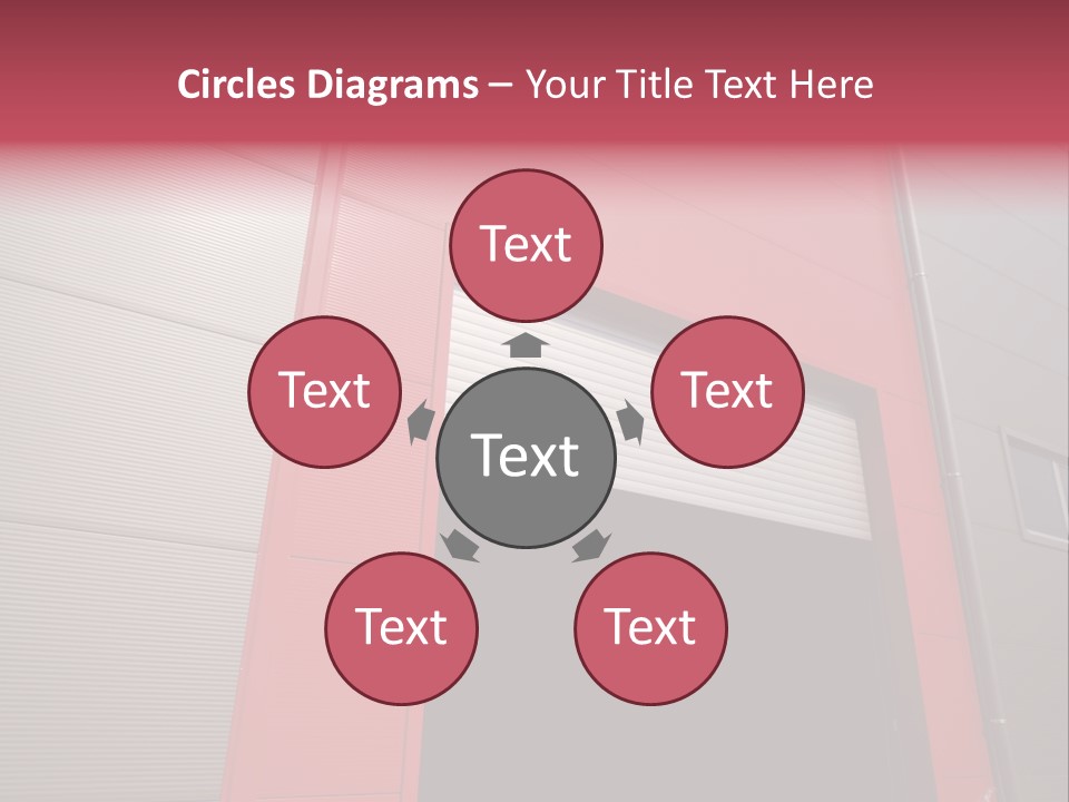Open Door Of The Modern Industrial Storage Warehouse PowerPoint Template