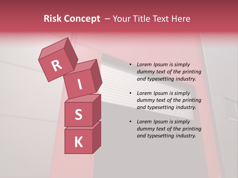 Open Door Of The Modern Industrial Storage Warehouse PowerPoint Template