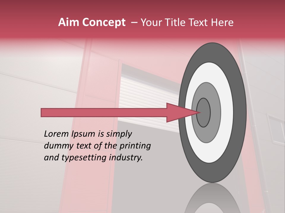 Open Door Of The Modern Industrial Storage Warehouse PowerPoint Template
