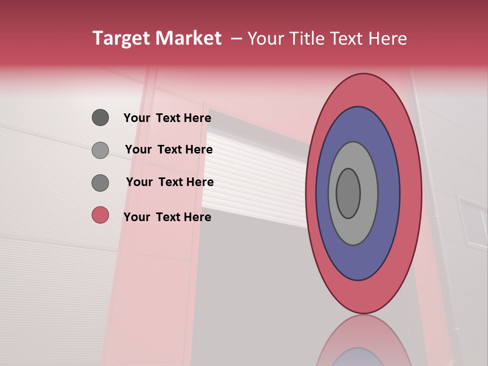 Open Door Of The Modern Industrial Storage Warehouse PowerPoint Template