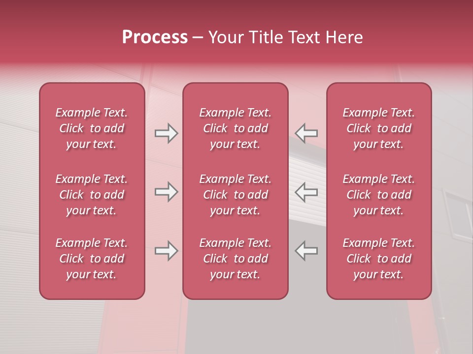 Open Door Of The Modern Industrial Storage Warehouse PowerPoint Template