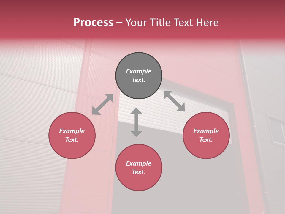 Open Door Of The Modern Industrial Storage Warehouse PowerPoint Template