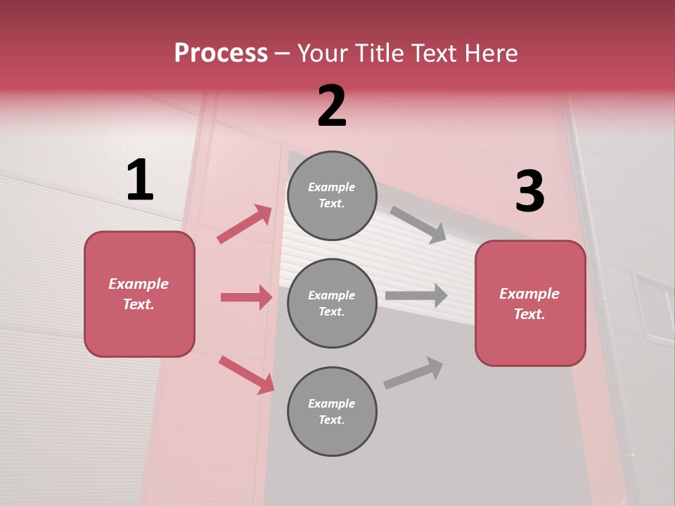 Open Door Of The Modern Industrial Storage Warehouse PowerPoint Template