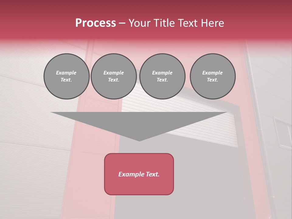 Open Door Of The Modern Industrial Storage Warehouse PowerPoint Template