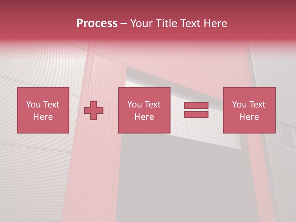 Open Door Of The Modern Industrial Storage Warehouse PowerPoint Template