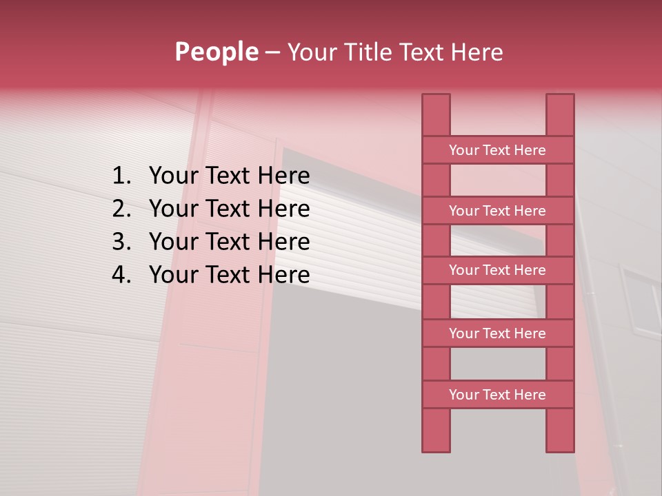 Open Door Of The Modern Industrial Storage Warehouse PowerPoint Template