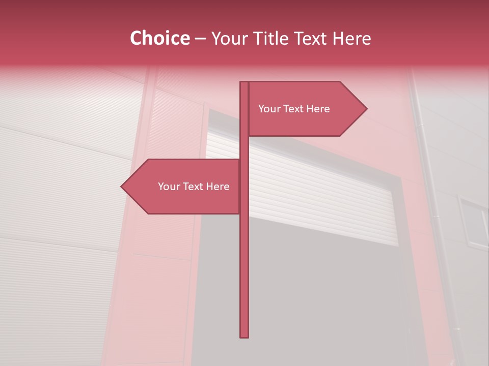 Open Door Of The Modern Industrial Storage Warehouse PowerPoint Template