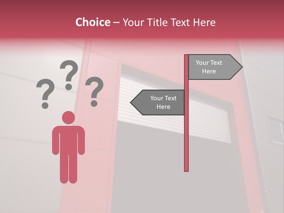 Open Door Of The Modern Industrial Storage Warehouse PowerPoint Template