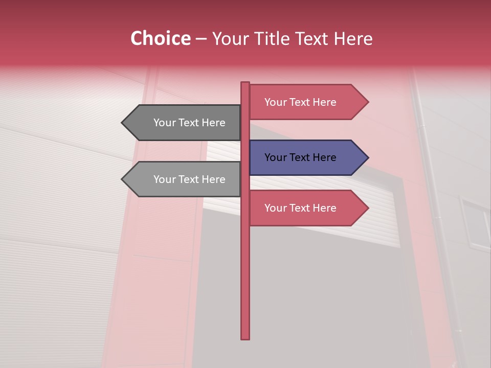 Open Door Of The Modern Industrial Storage Warehouse PowerPoint Template