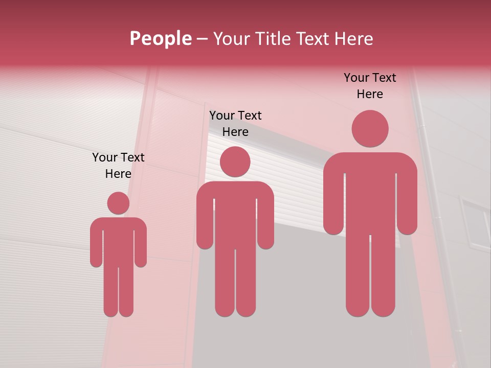 Open Door Of The Modern Industrial Storage Warehouse PowerPoint Template