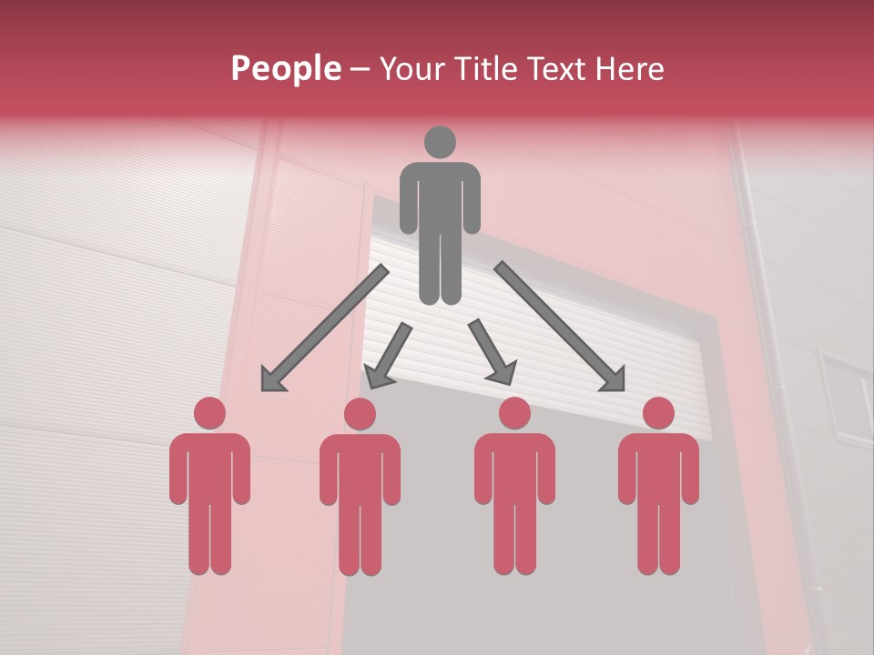 Open Door Of The Modern Industrial Storage Warehouse PowerPoint Template