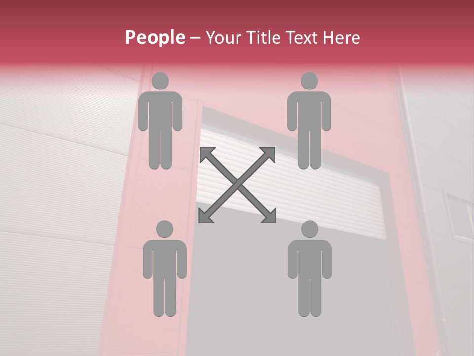 Open Door Of The Modern Industrial Storage Warehouse PowerPoint Template