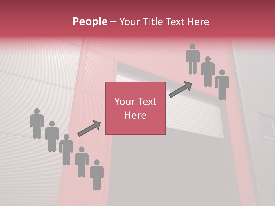 Open Door Of The Modern Industrial Storage Warehouse PowerPoint Template