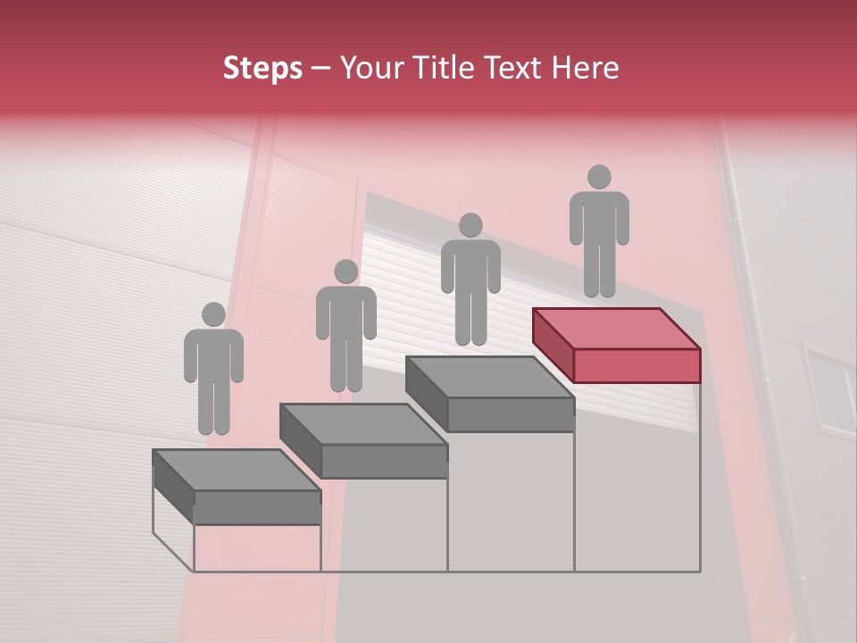 Open Door Of The Modern Industrial Storage Warehouse PowerPoint Template