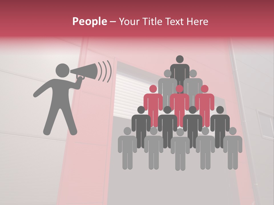 Open Door Of The Modern Industrial Storage Warehouse PowerPoint Template