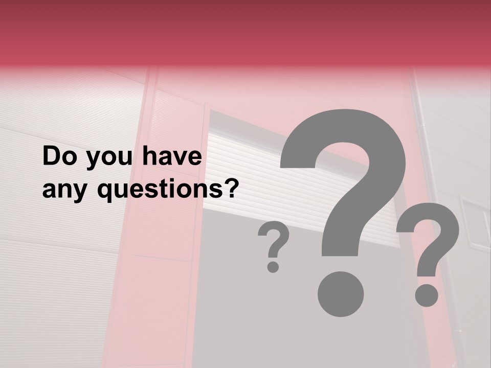 Open Door Of The Modern Industrial Storage Warehouse PowerPoint Template