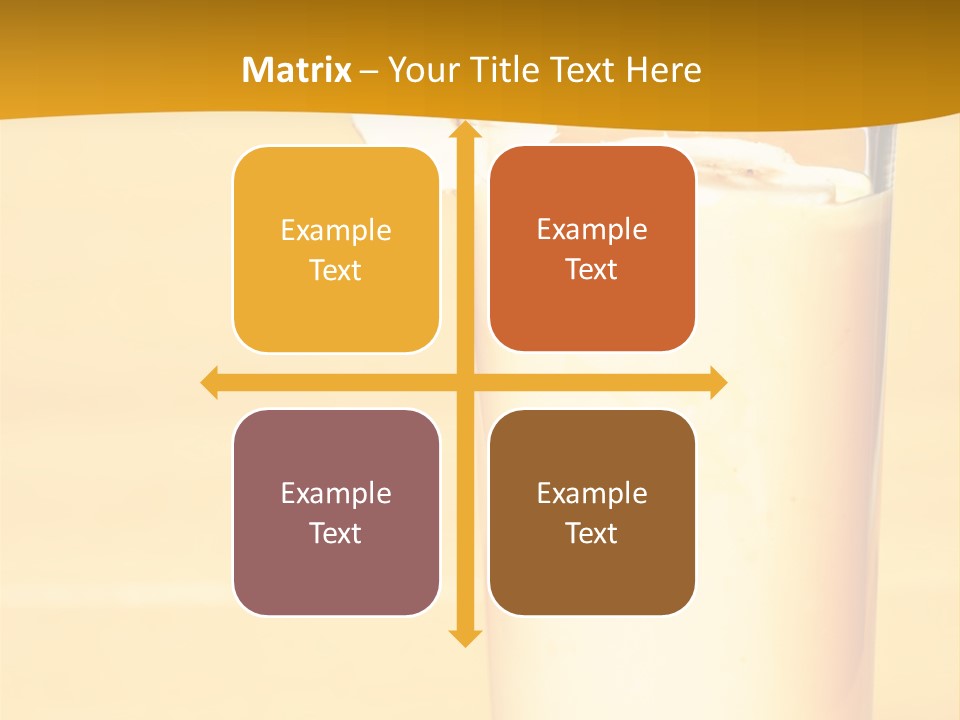 A Glass Of Milk With A Banana On Top Of It PowerPoint Template