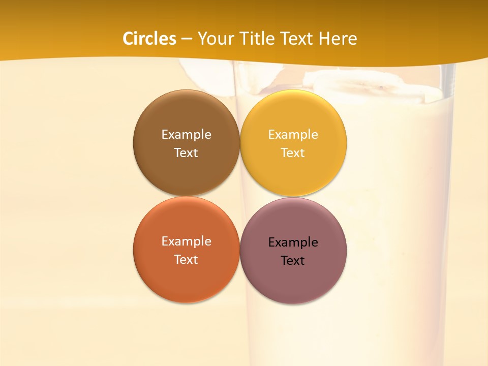 A Glass Of Milk With A Banana On Top Of It PowerPoint Template