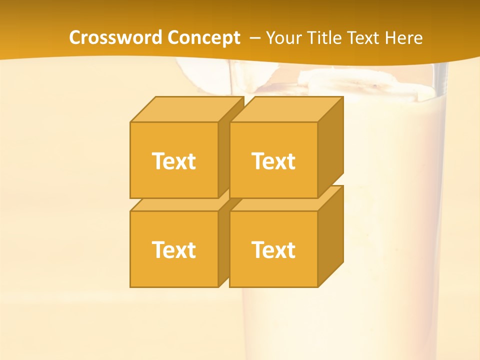 A Glass Of Milk With A Banana On Top Of It PowerPoint Template