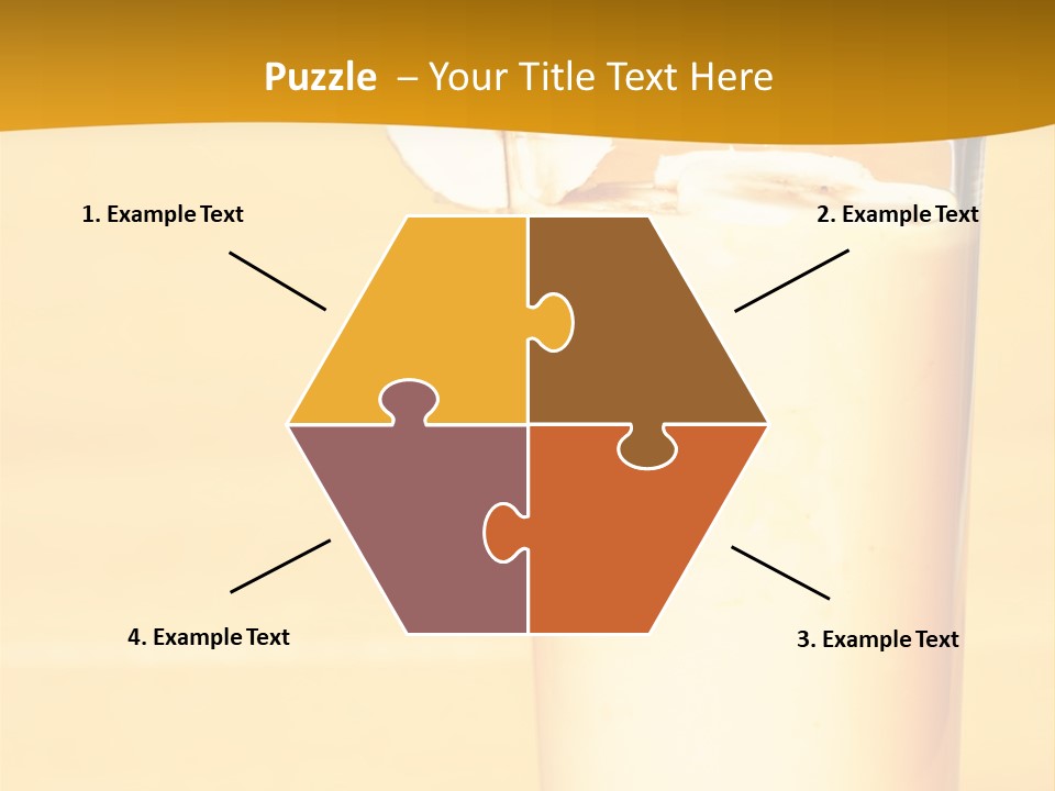 A Glass Of Milk With A Banana On Top Of It PowerPoint Template