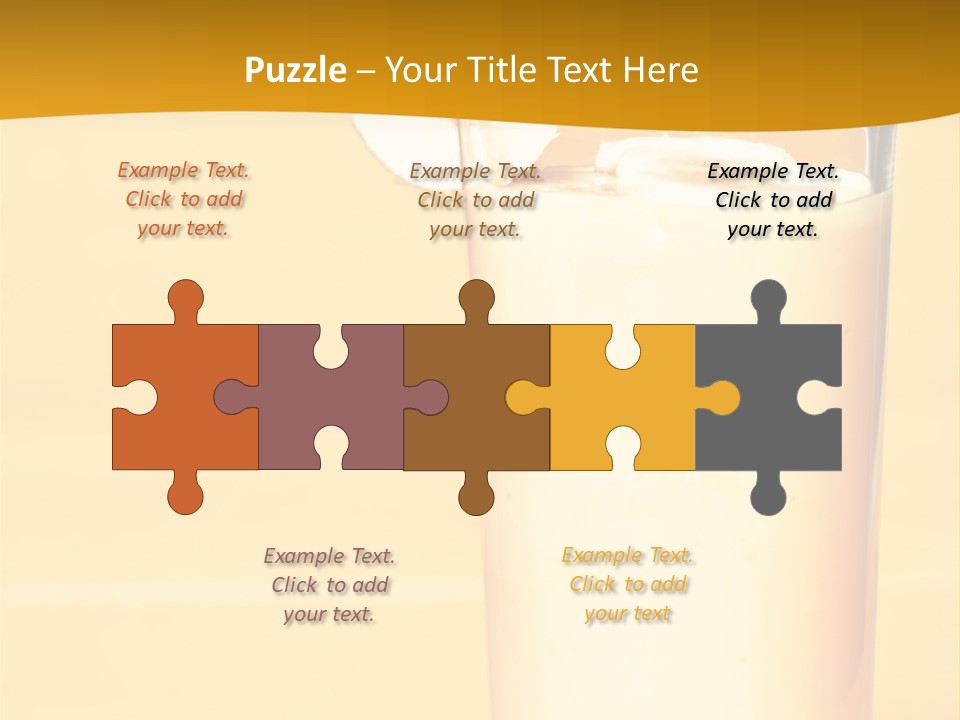 A Glass Of Milk With A Banana On Top Of It PowerPoint Template