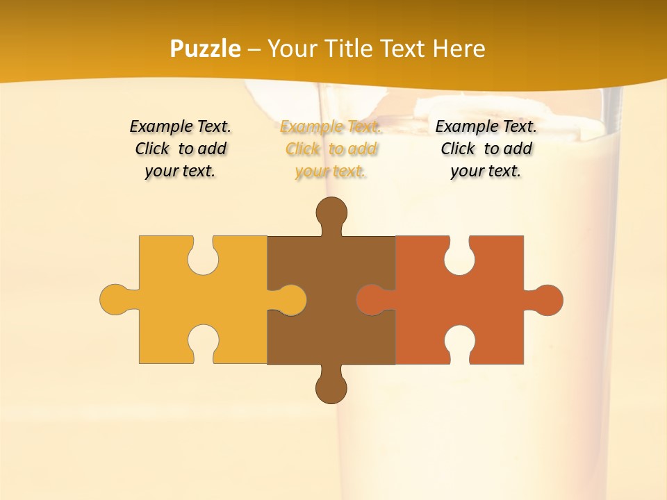 A Glass Of Milk With A Banana On Top Of It PowerPoint Template