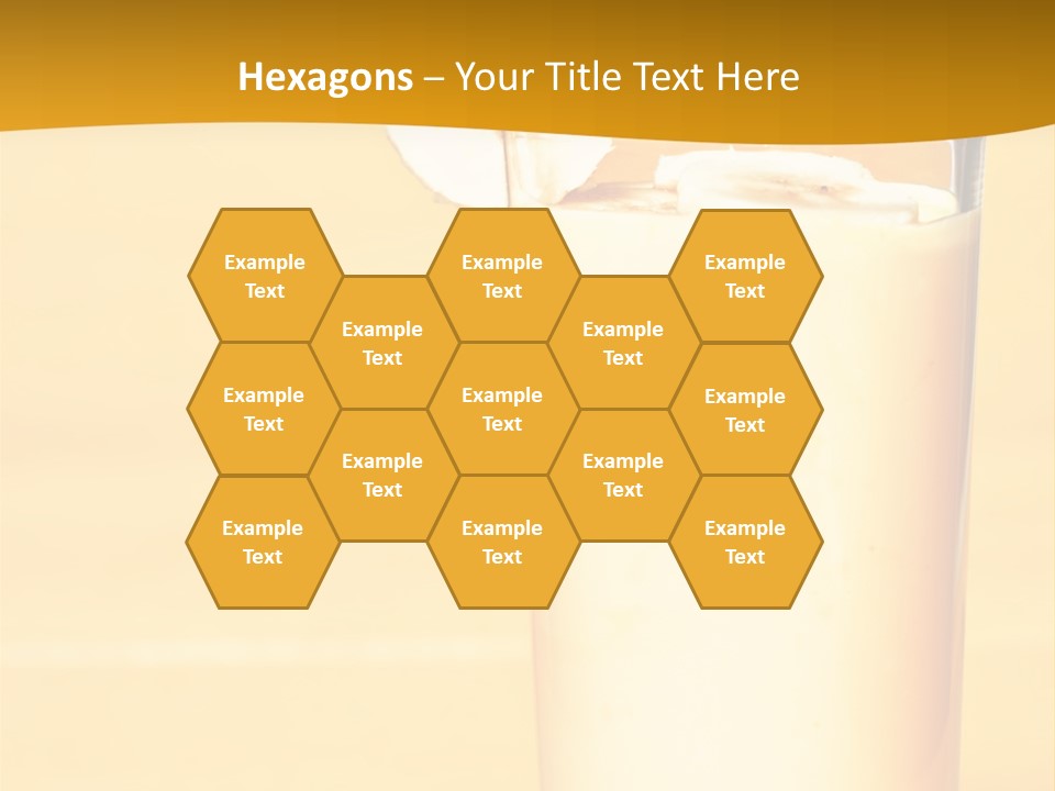 A Glass Of Milk With A Banana On Top Of It PowerPoint Template