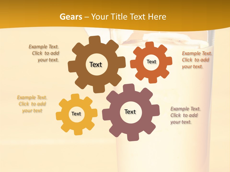A Glass Of Milk With A Banana On Top Of It PowerPoint Template